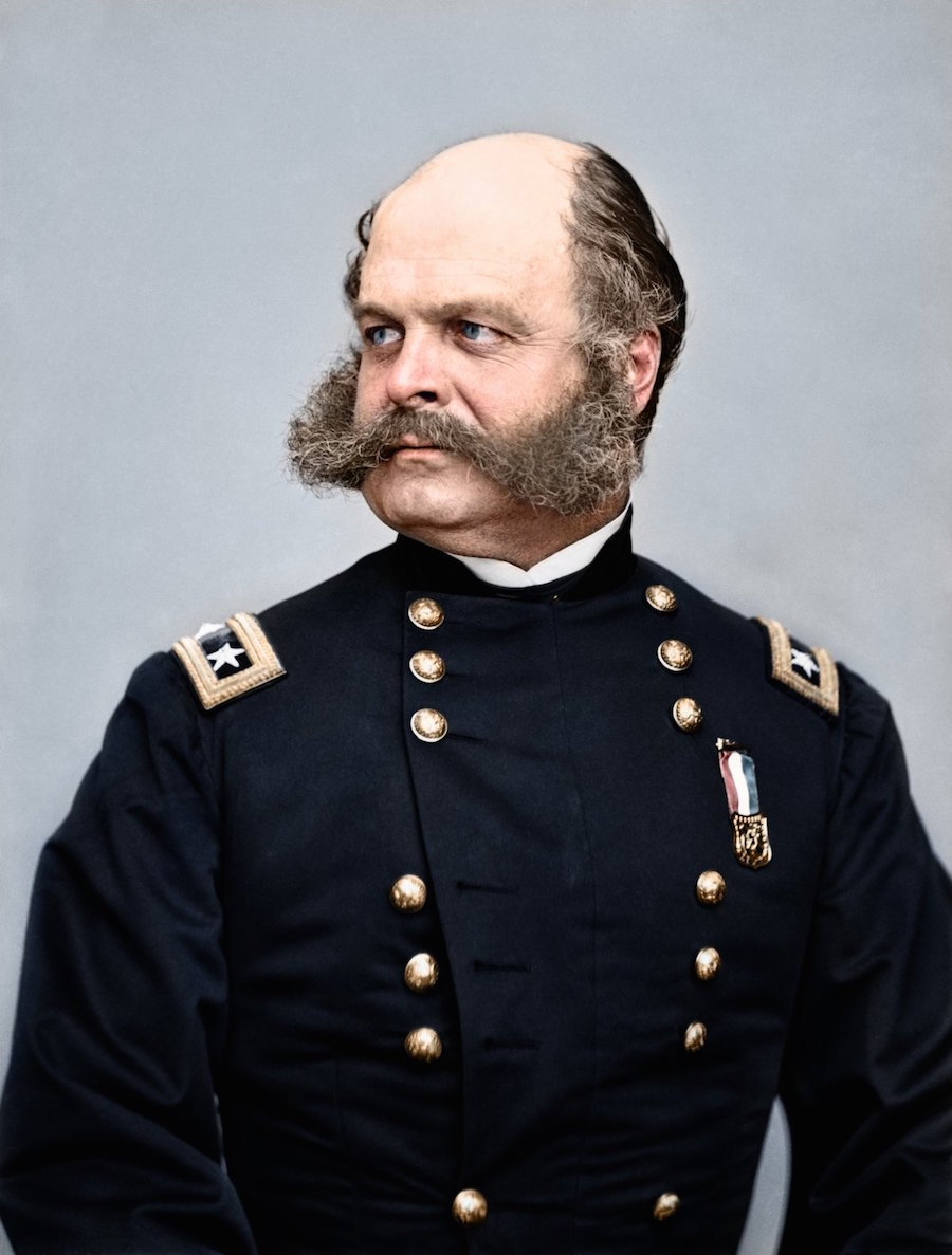 Major General Ambrose Burnside, the commander of the Union Army of the Potomac.